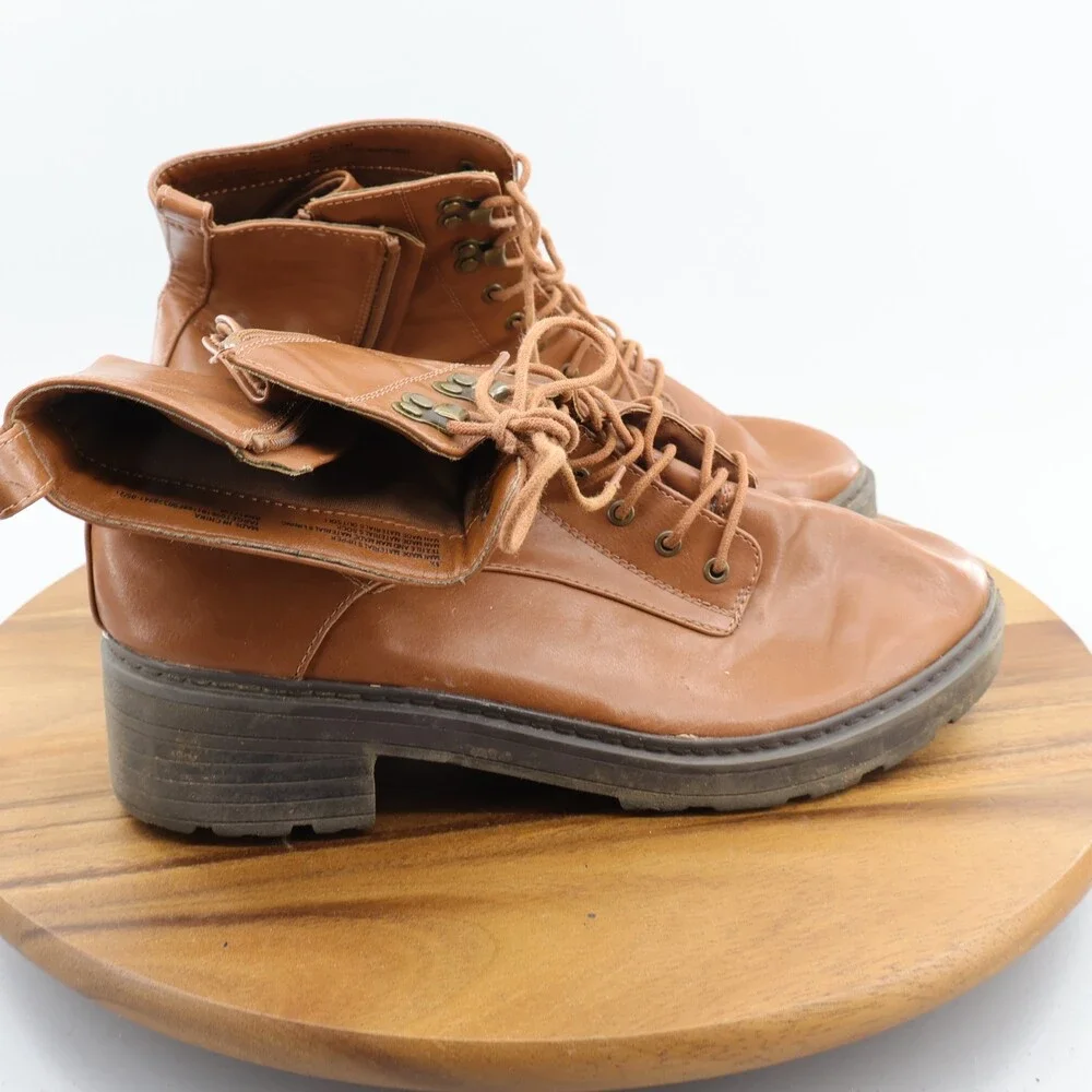 Universal Thread Women Chukka Boots Brown Synthetic Zip Size 9.5 - Picture 2 of 9